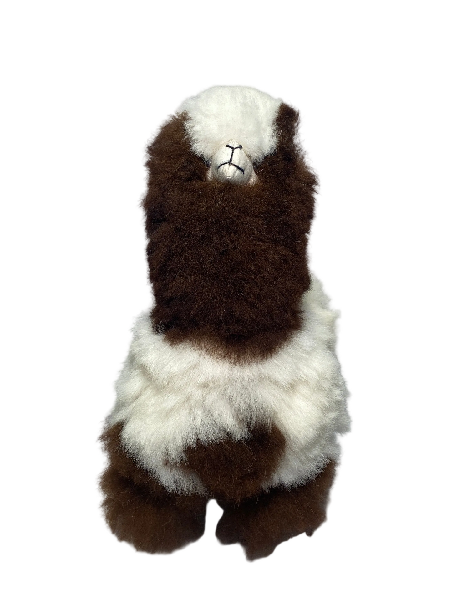 Alpaca Animal - Large Brown- White