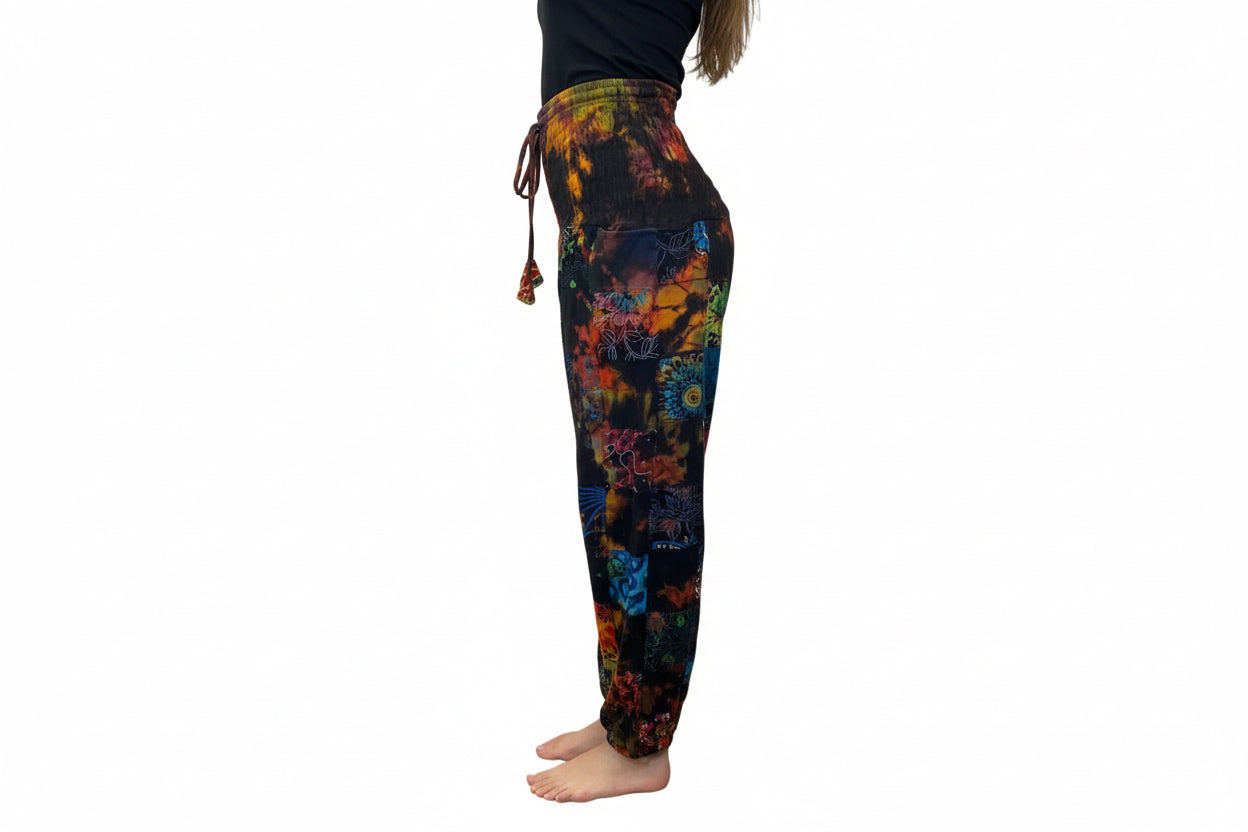 Patch work Tie dye pant