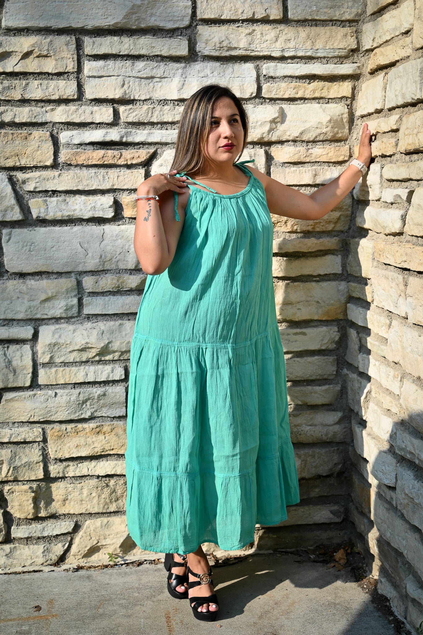 Earth Goddess Cotton Summer dress - 100% cotton dress - Summer cotton dress