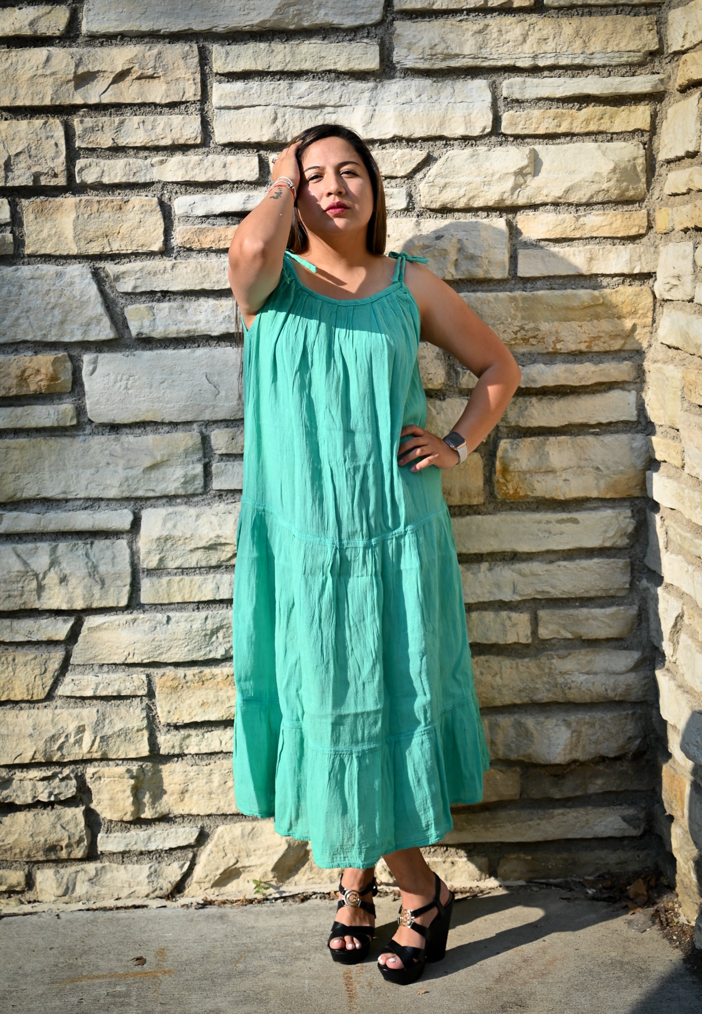 Earth Goddess Cotton Summer dress - 100% cotton dress - Summer cotton dress
