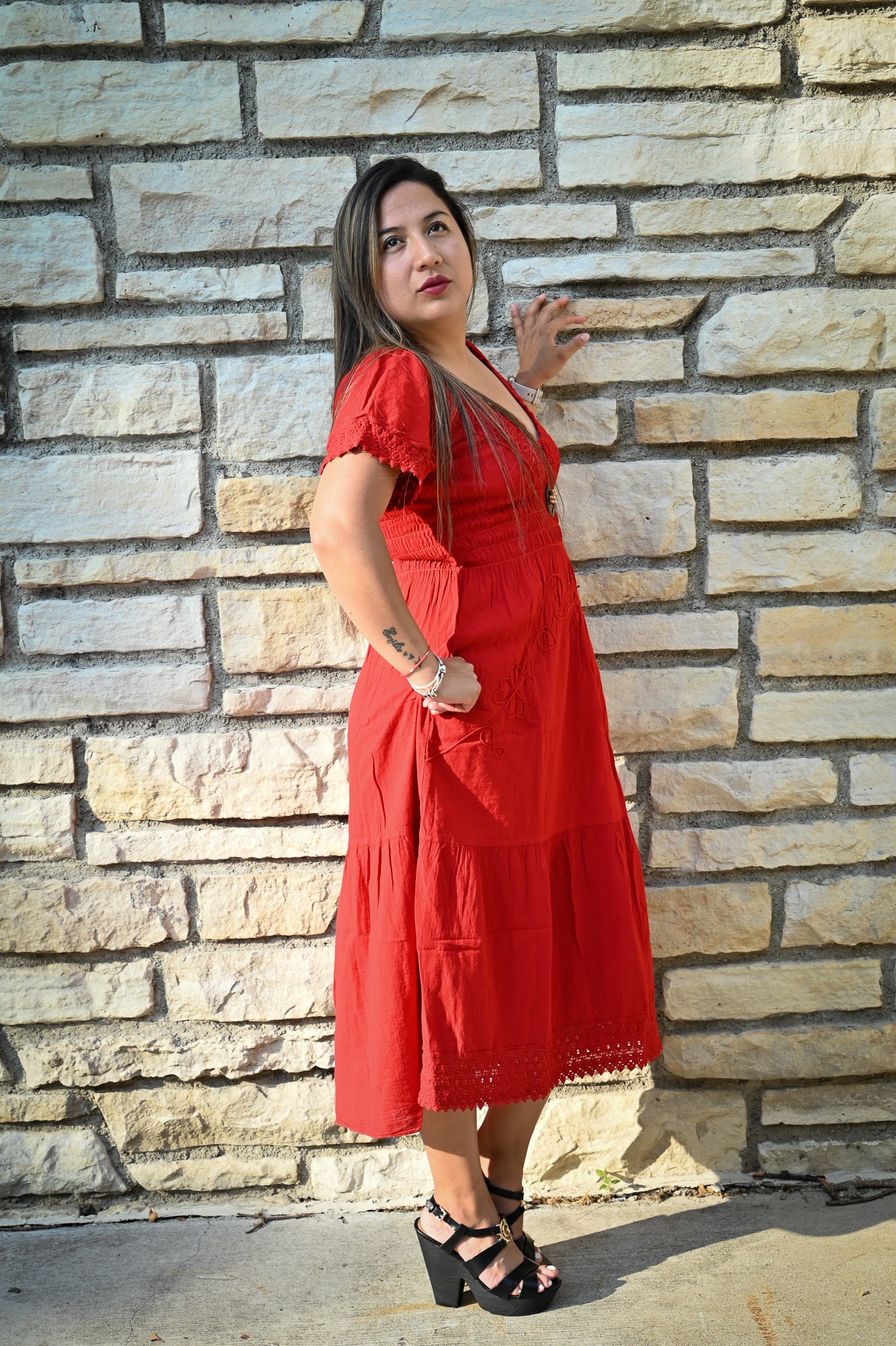 Fairy Goddess Beautiful - Long Dress Red