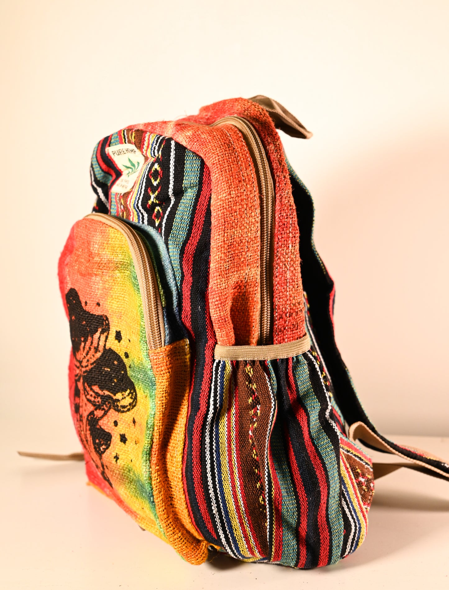 Hemp BackPack - tie dye - Mashroom