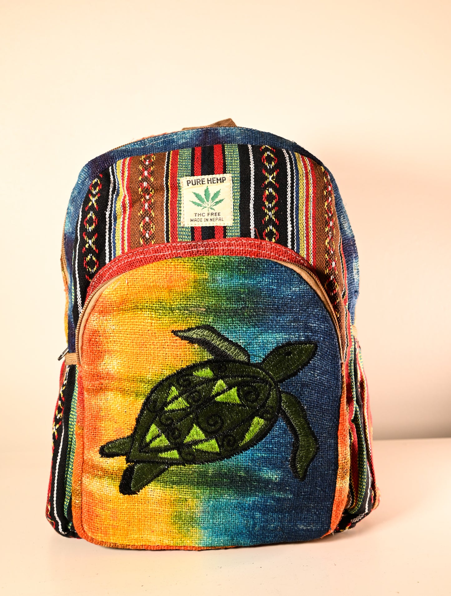 Hemp BackPack - tie dye - Turtle