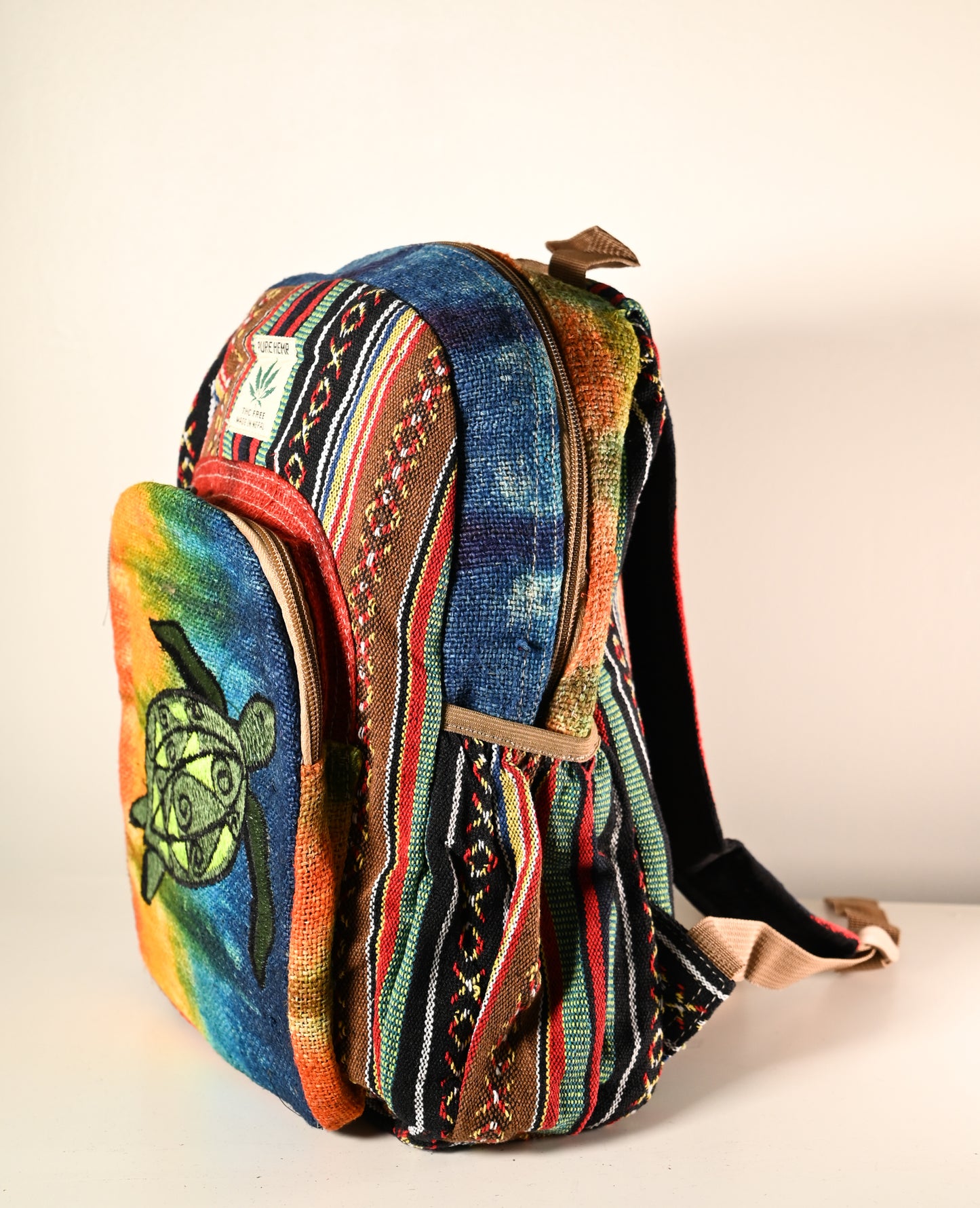 Hemp BackPack - tie dye - Turtle