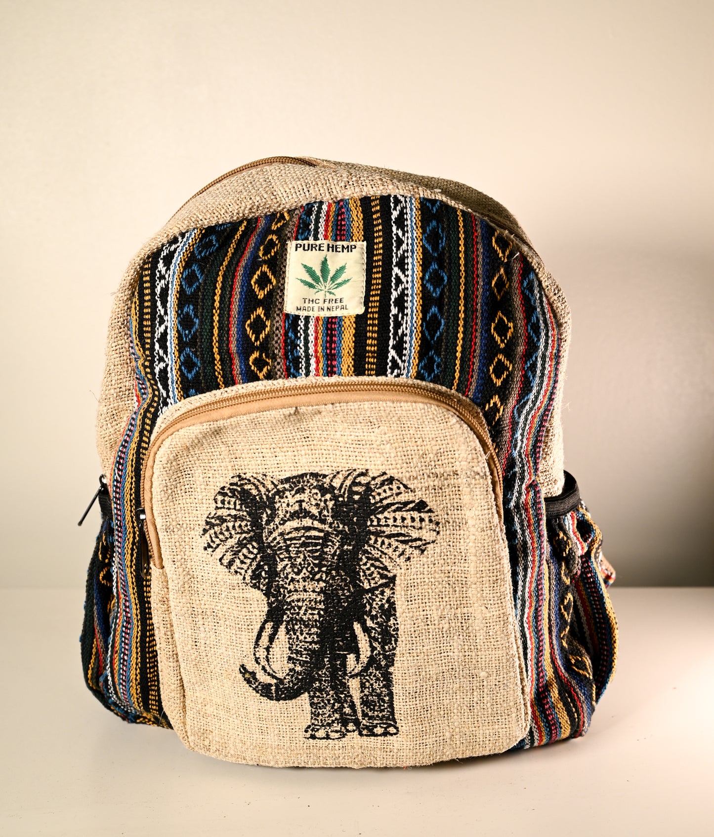 Hemp BackPack Elephan