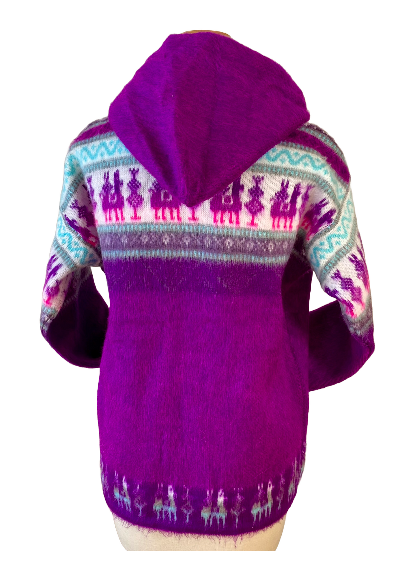 AlpacaChill Magenta llama Heavyweight Alpaca blend Hoodie