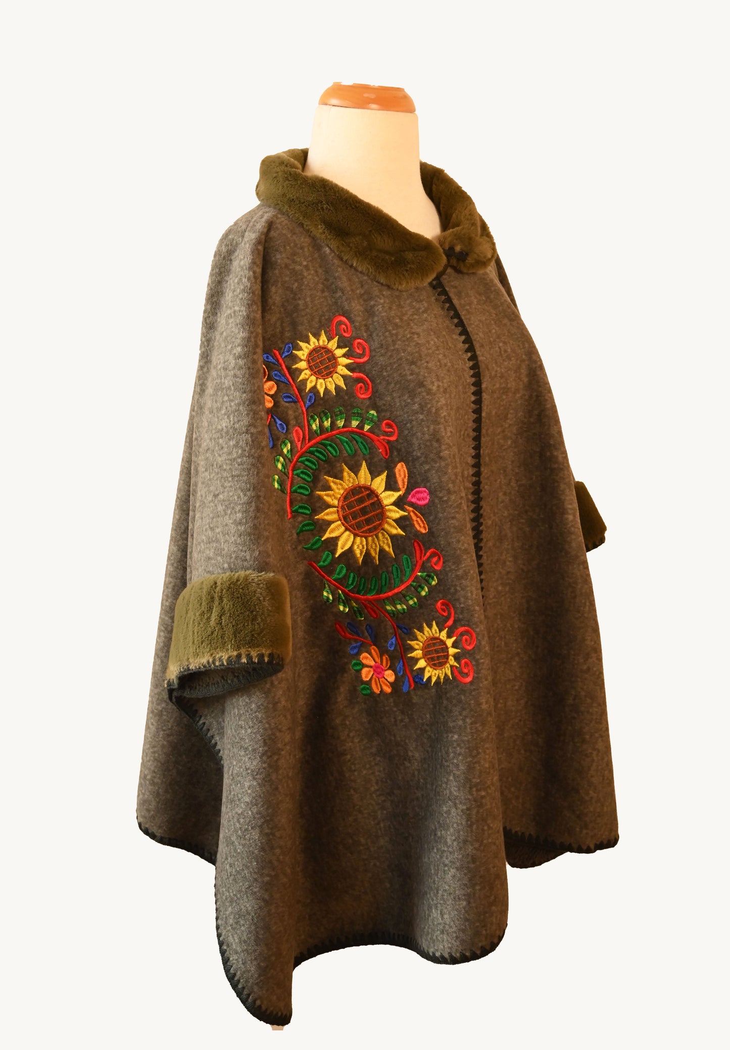 Fleece lined Poncho