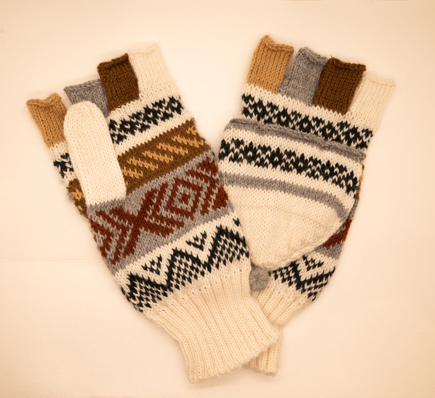 Alpaca fingerless gloves