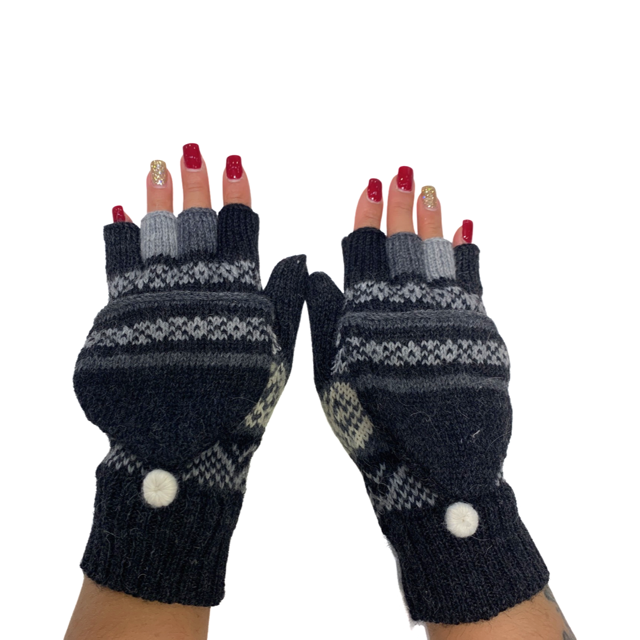 Alpaca fingerless gloves