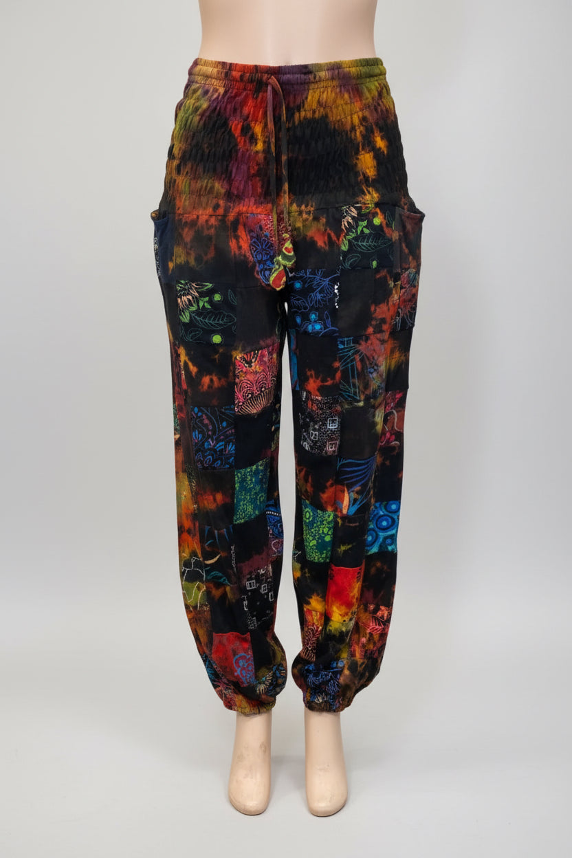 Patch work Tie dye pant