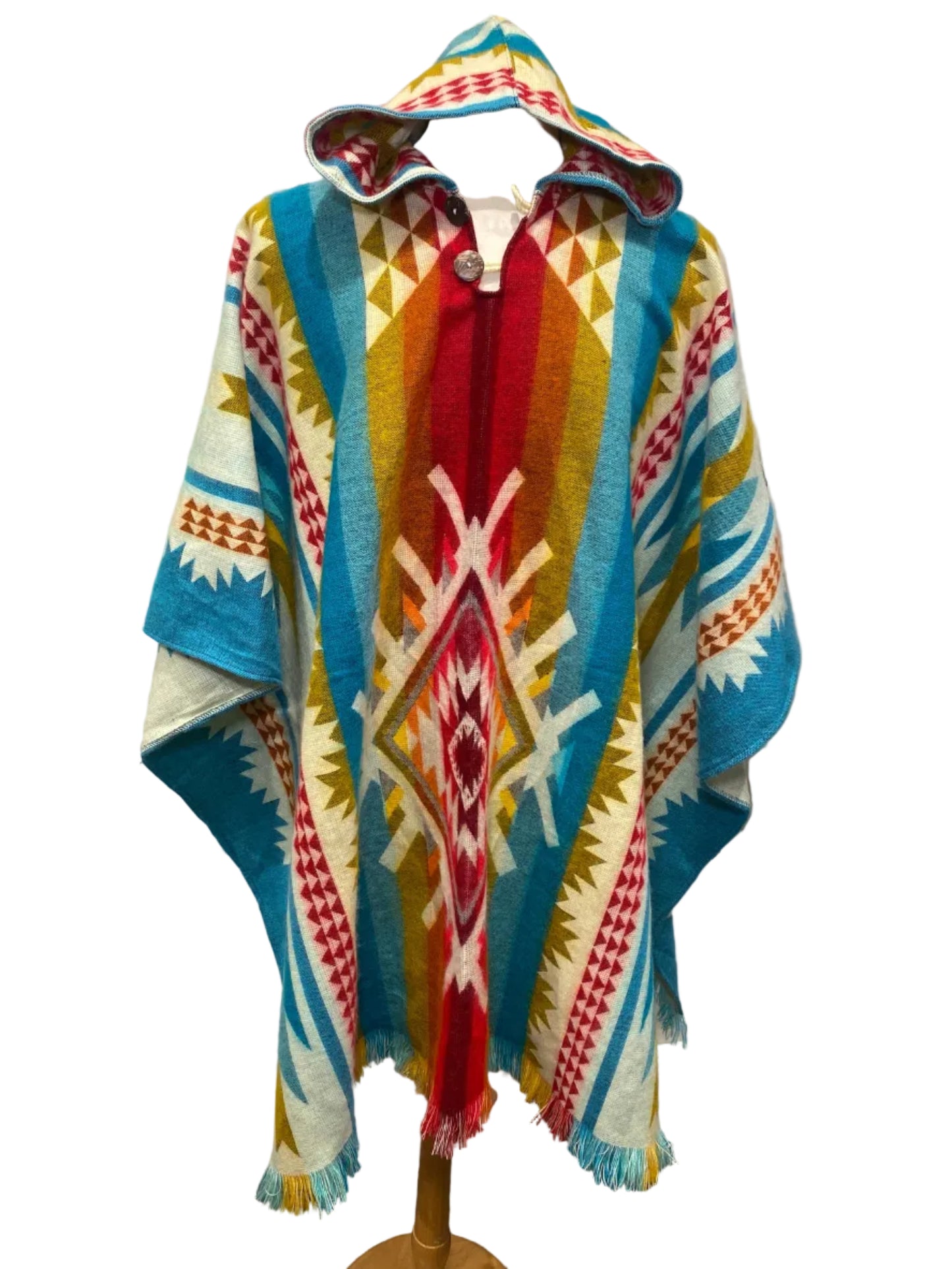Geometric design poncho