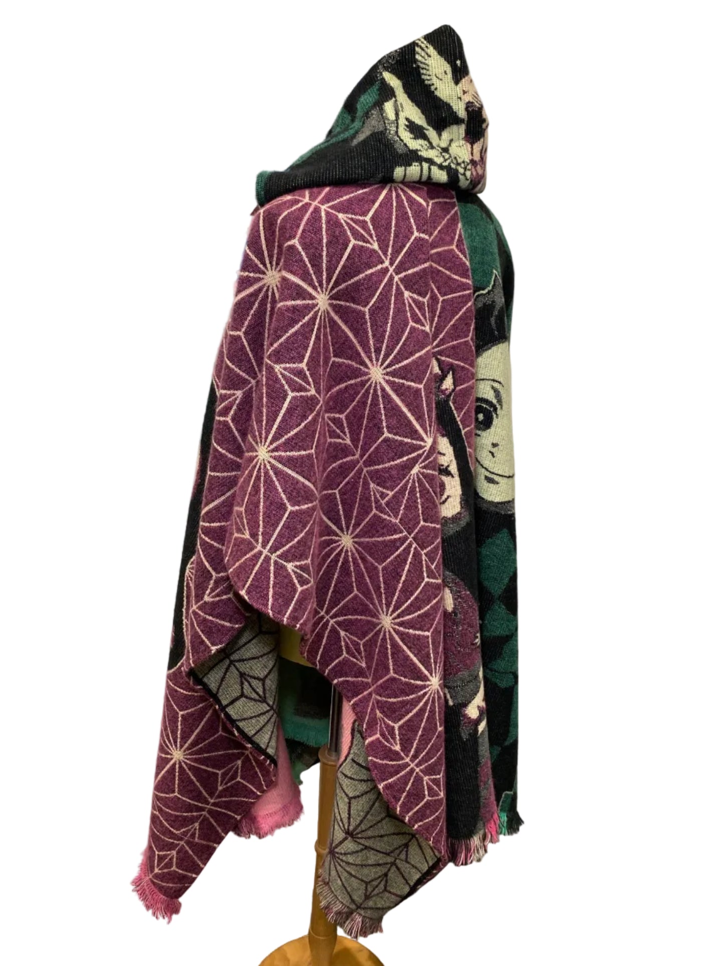 Green / purple Poncho