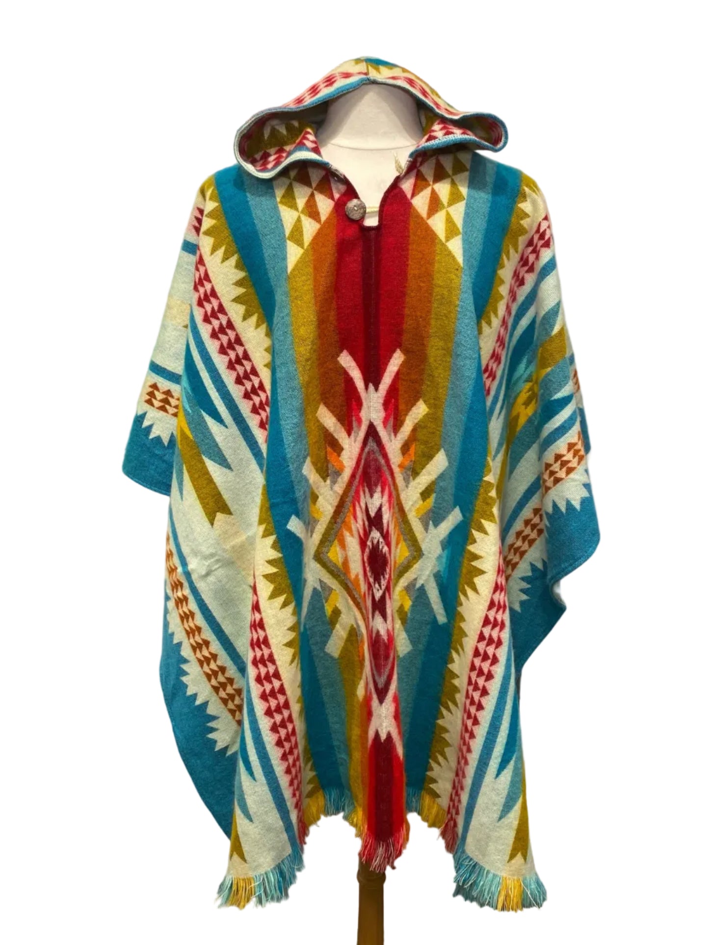 Geometric design poncho