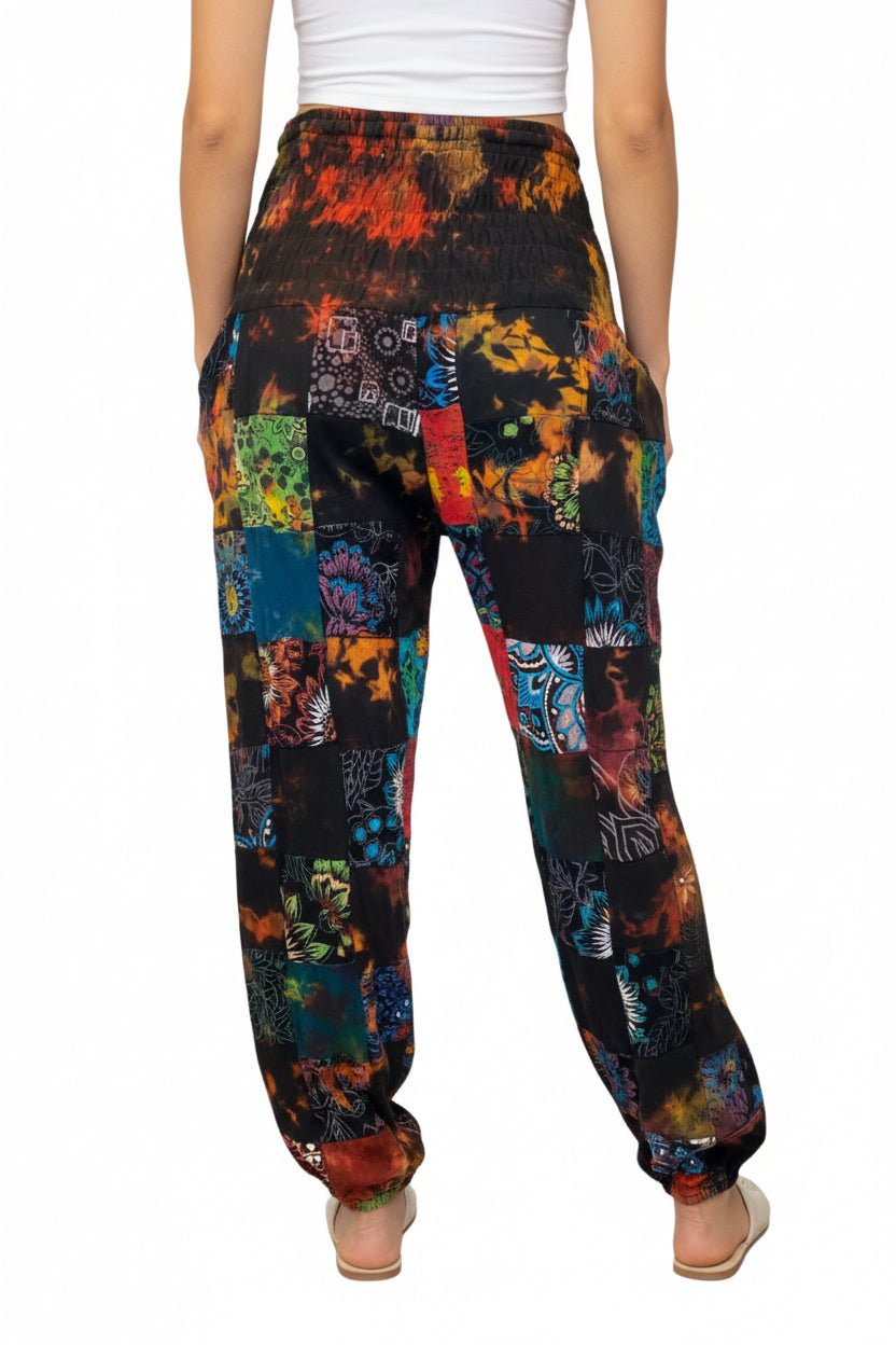 Patch work Tie dye pant