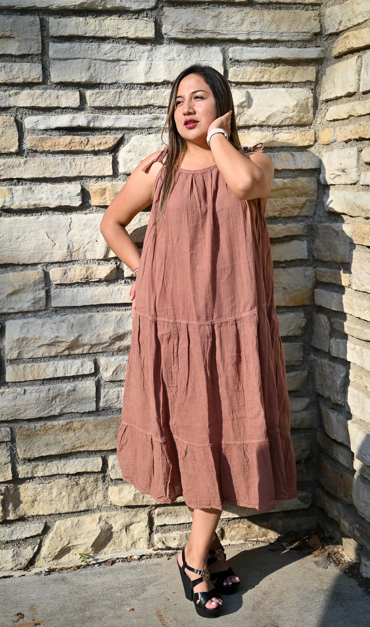 Earth Goddess Cotton Summer dress - 100% cotton dress - Summer cotton dress