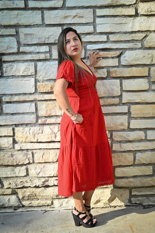Fairy Goddess Beautiful - Long Dress Red