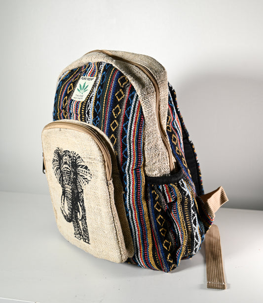 Hemp BackPack Elephan