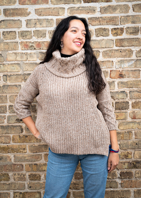 100% baby Alpaca turtleneck sweater