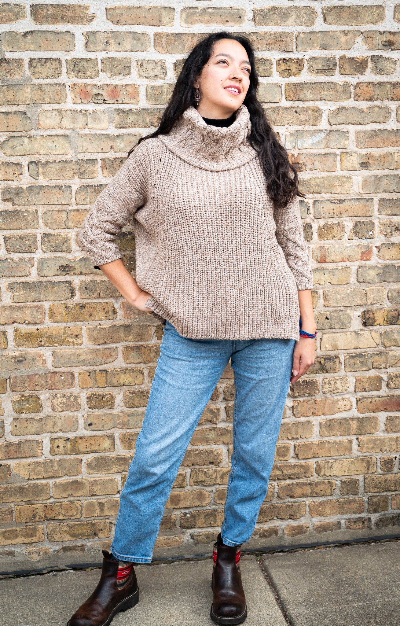 100% baby Alpaca turtleneck sweater