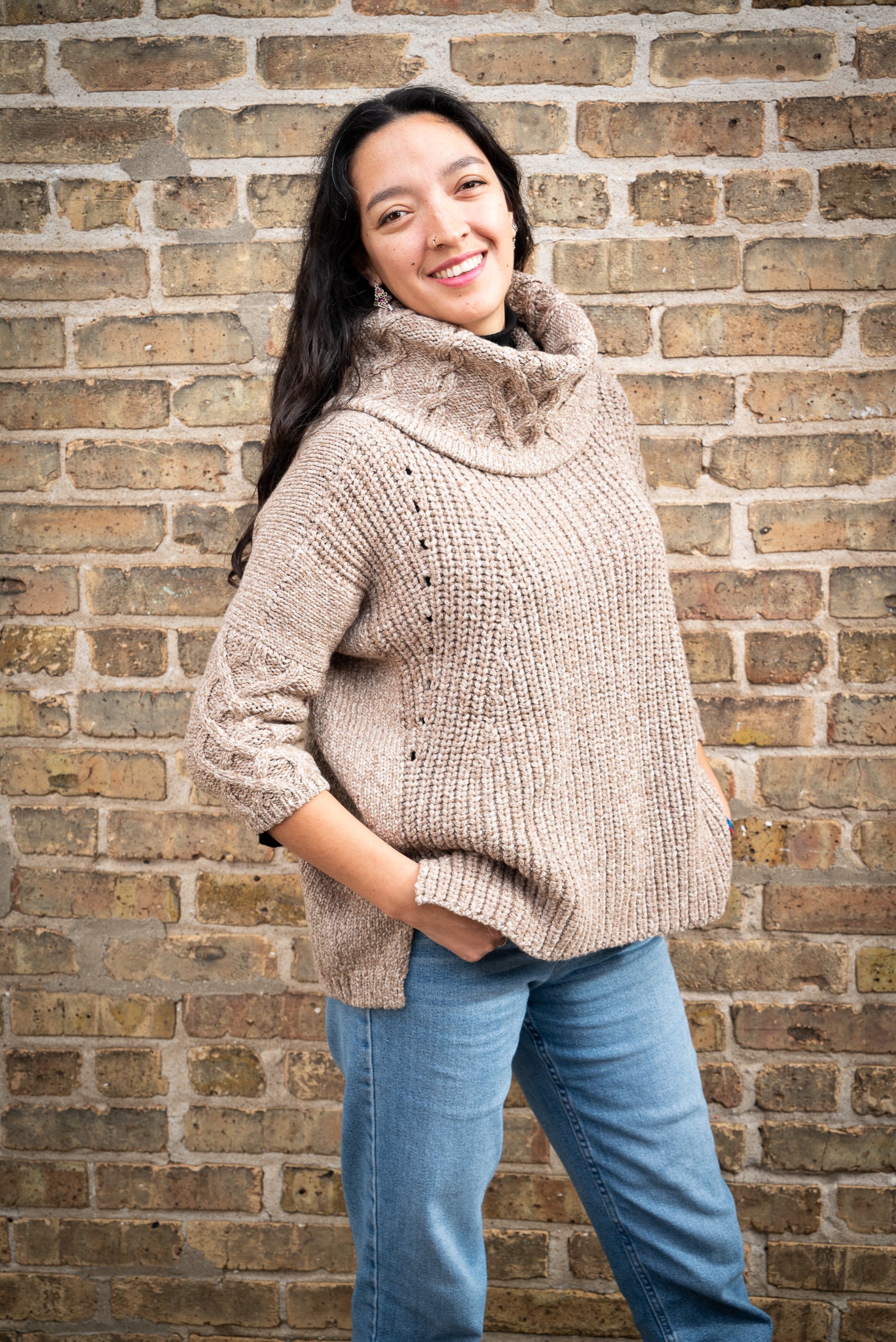 100% baby Alpaca turtleneck sweater