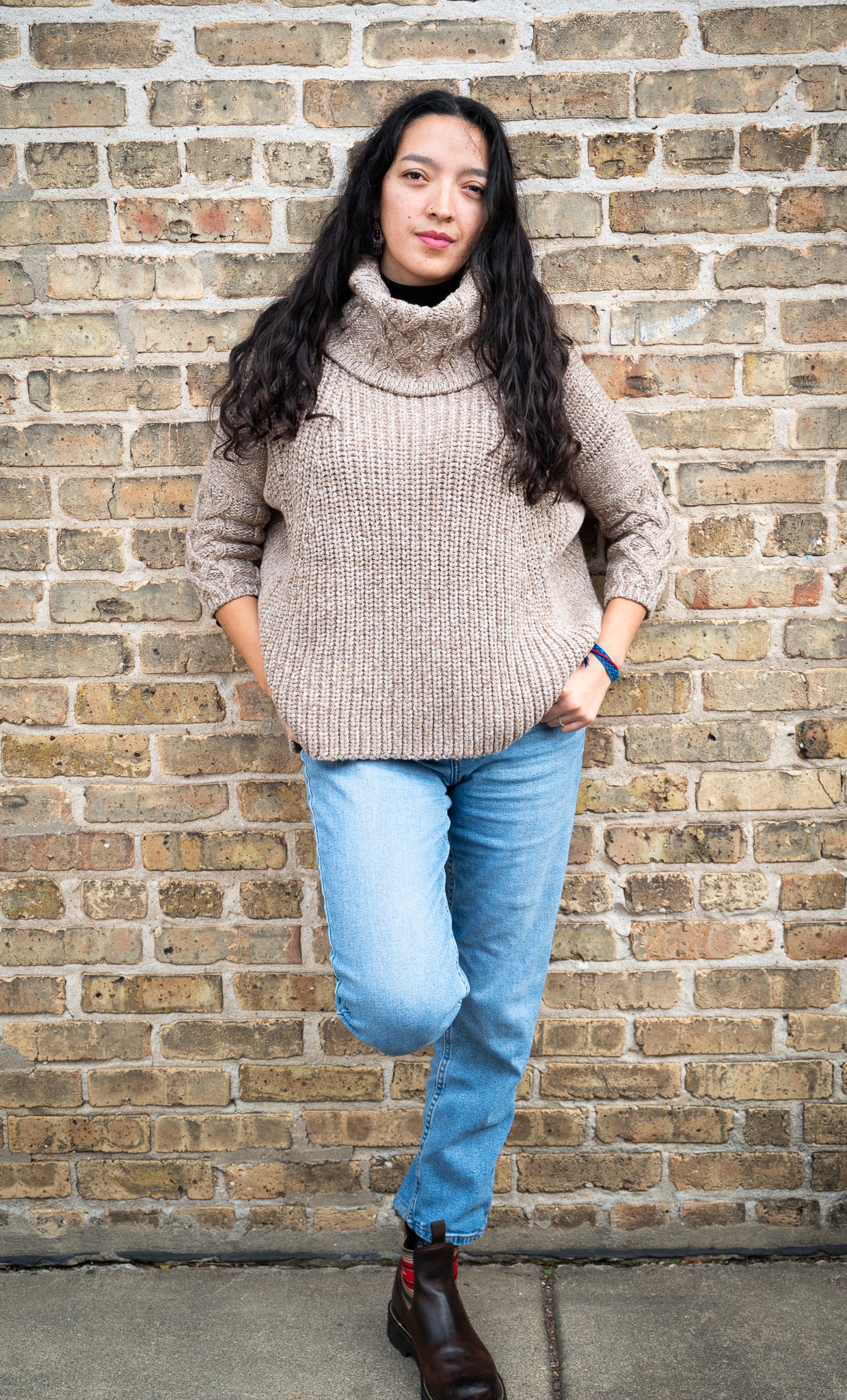 100% baby Alpaca turtleneck sweater