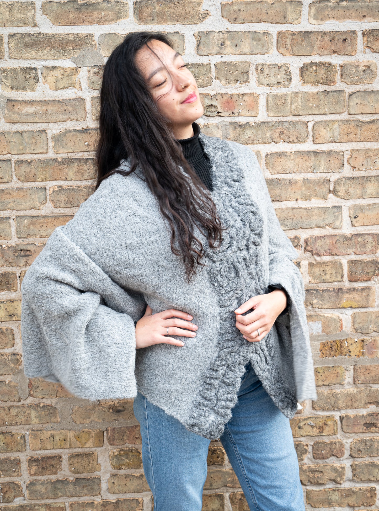 100% baby Alpaca Poncho