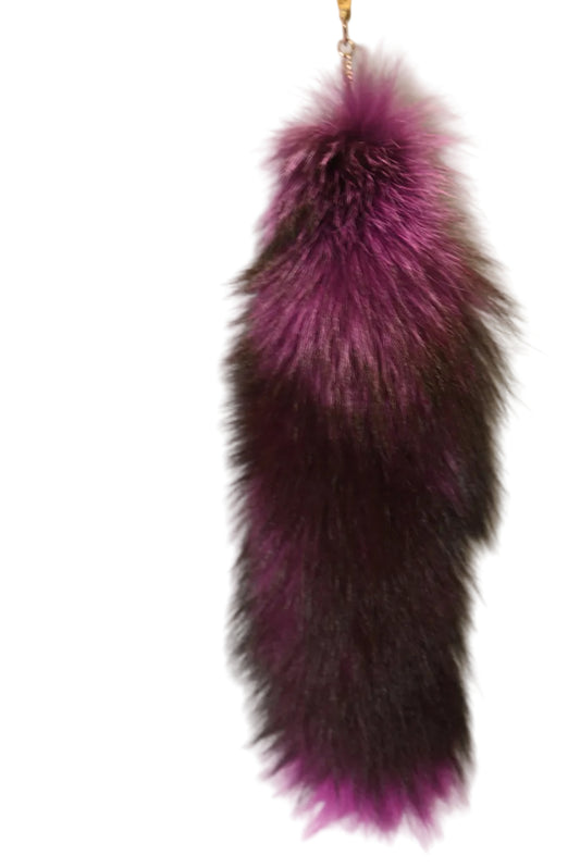 faux fur tail Purple