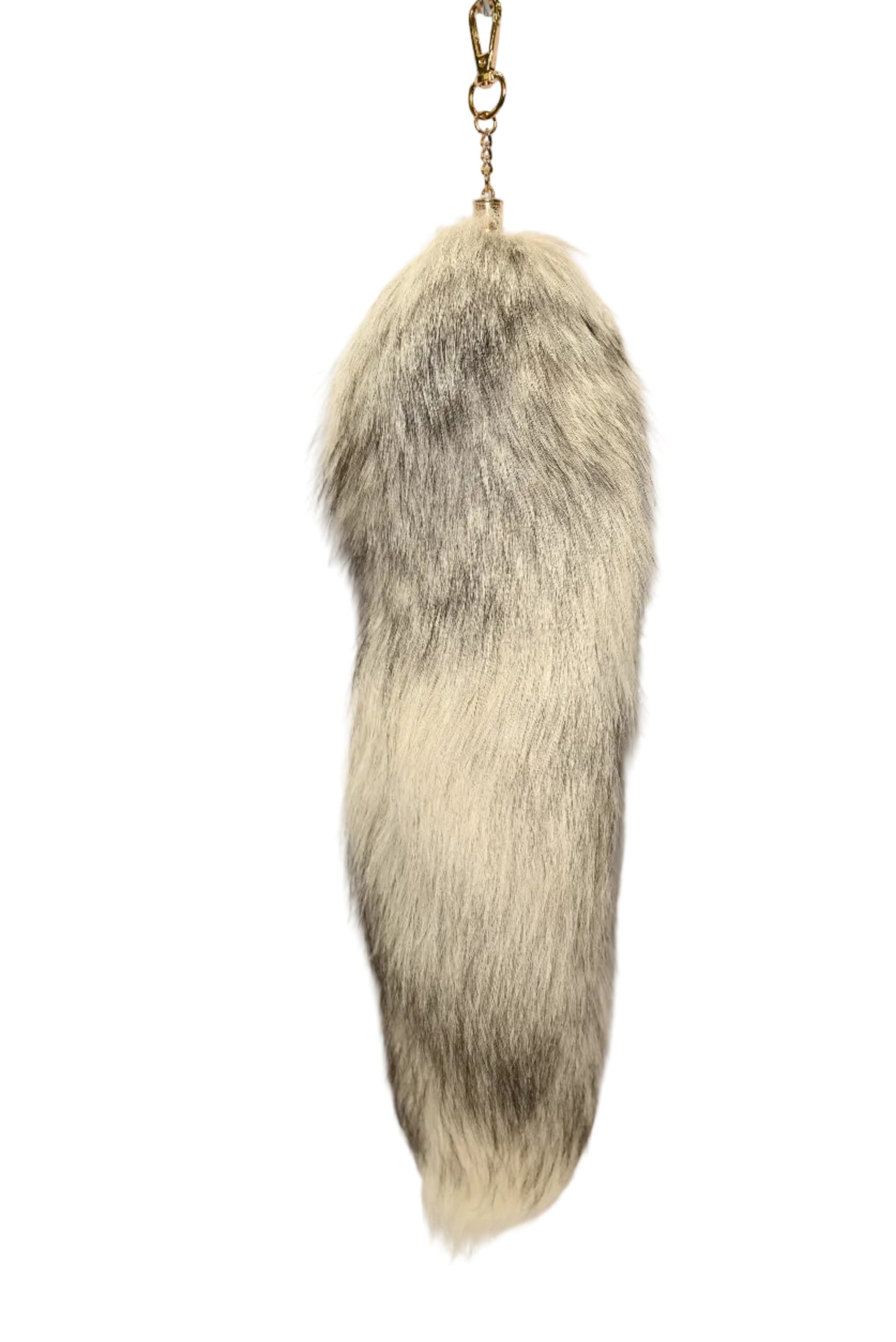 faux fur tail snow white / Grey