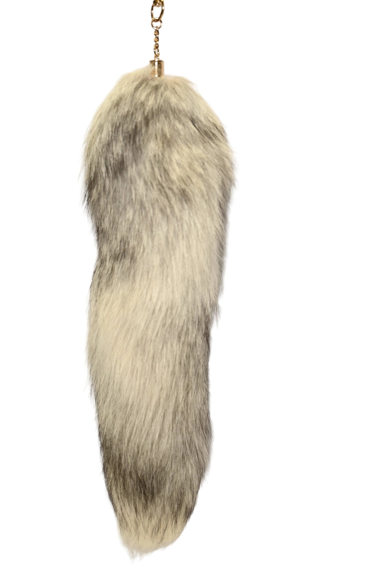 faux fur tail snow white / Grey