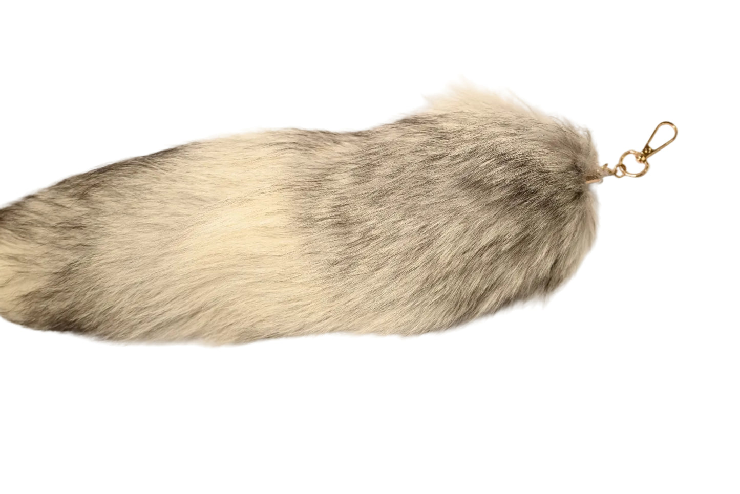 faux fur tail snow white / Grey
