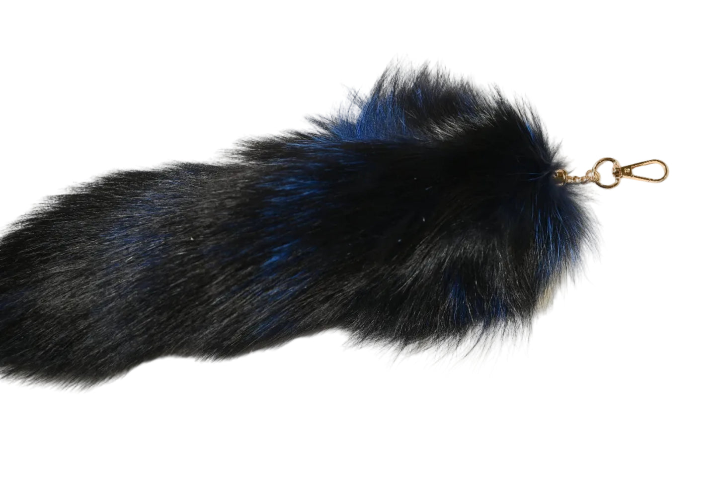 faux fur tail  Blue