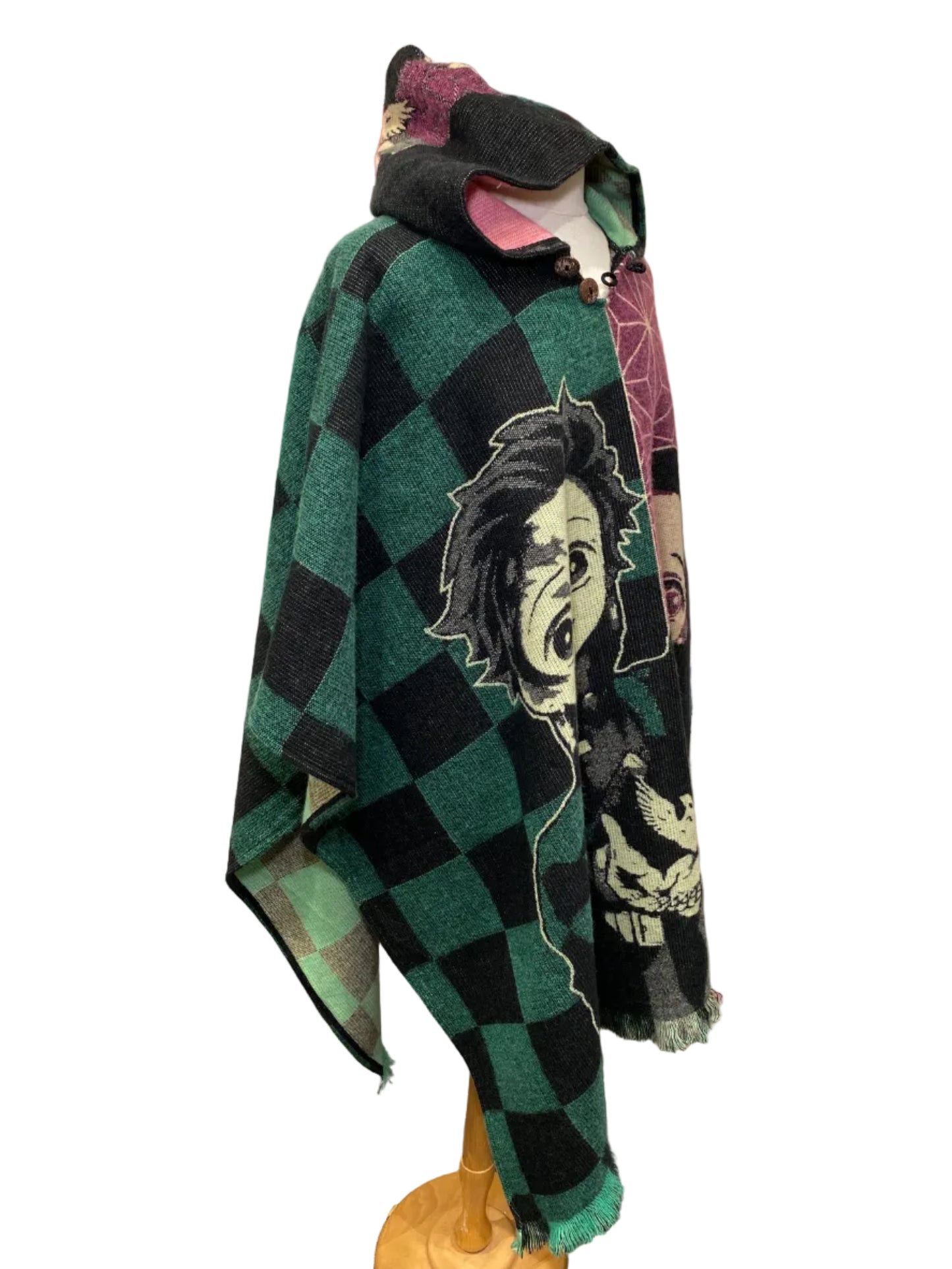 Green / purple Poncho