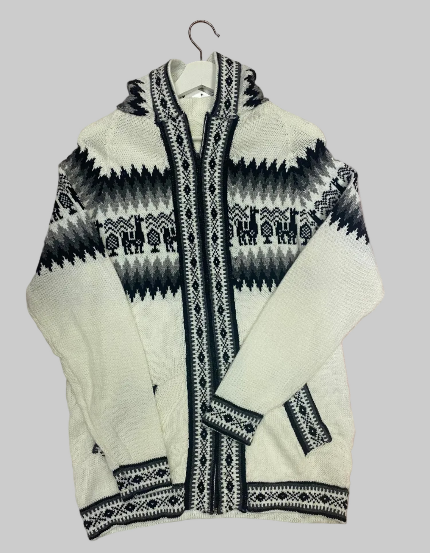 Zip up alpaca sweater