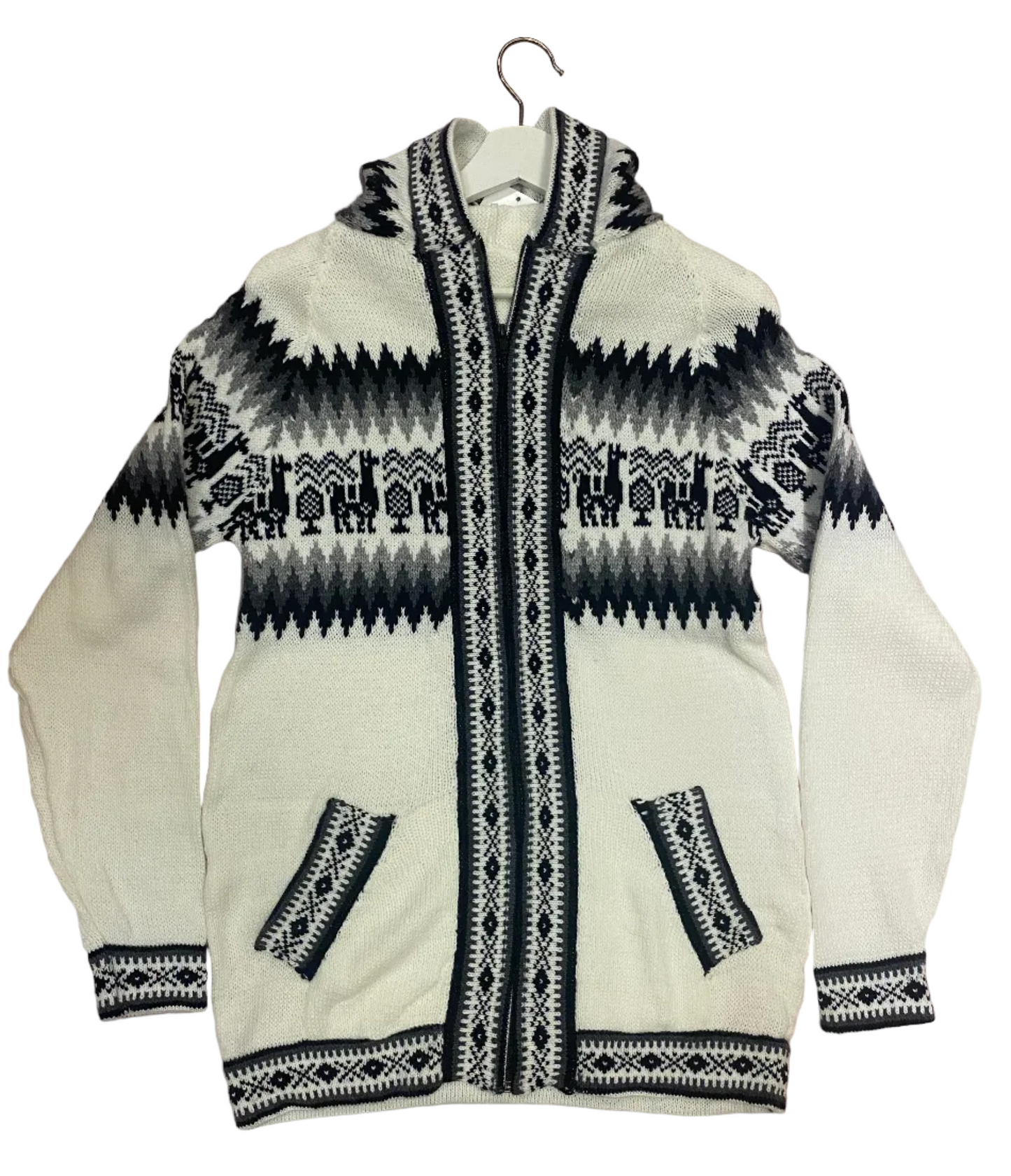Zip up alpaca sweater