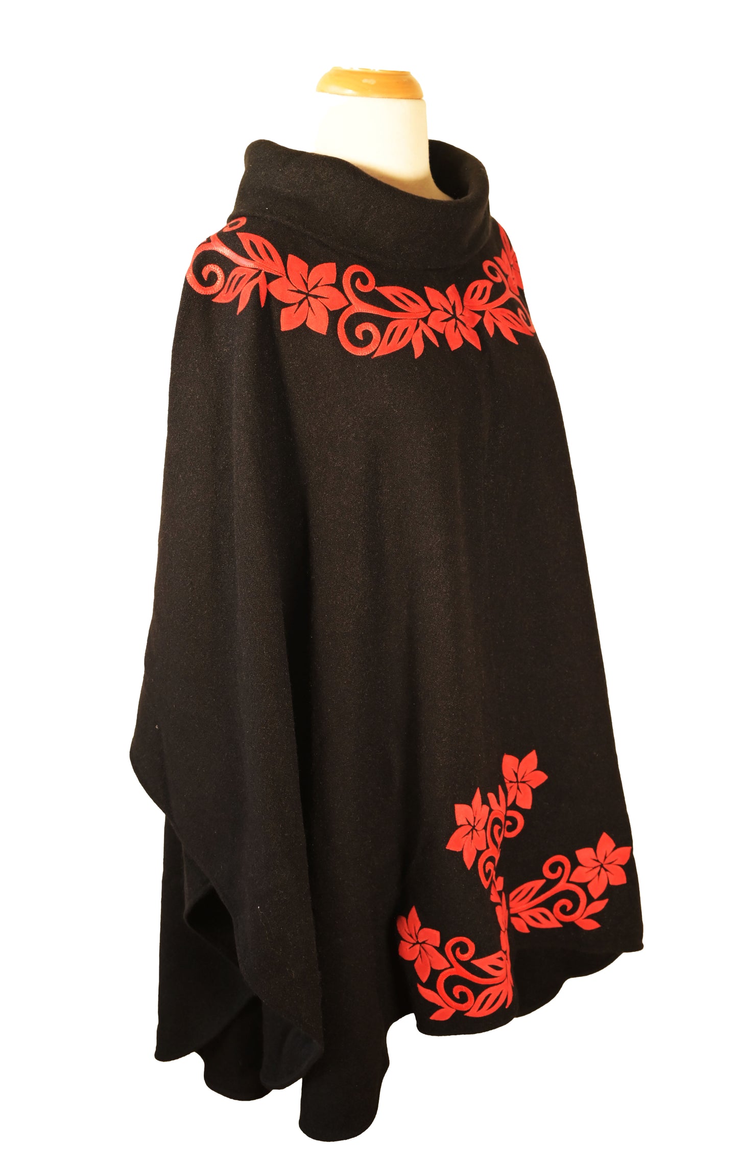 leather detail Poncho