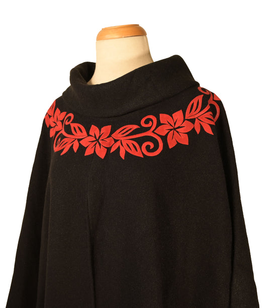 leather detail Poncho