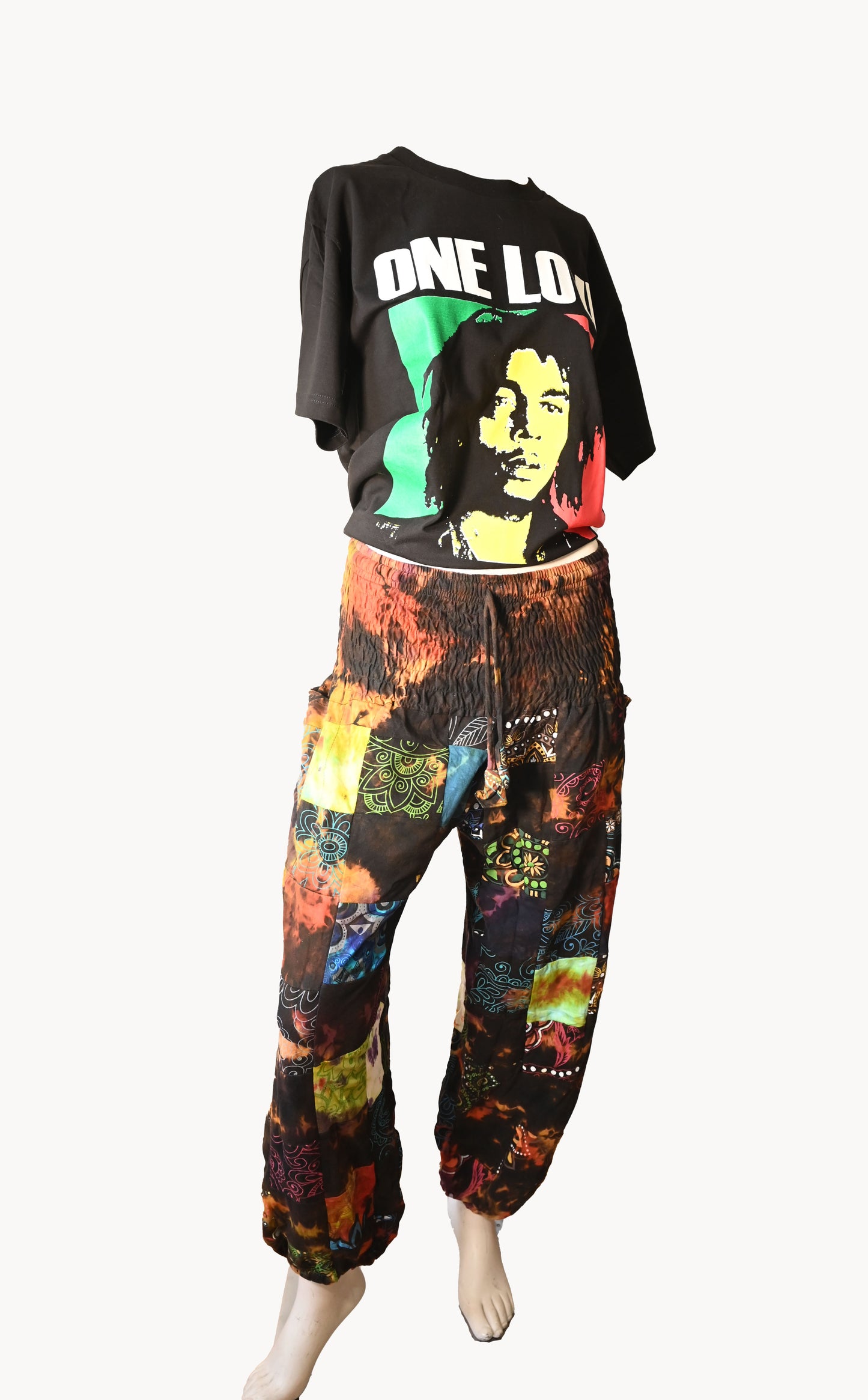 Patch work Tie dye pant