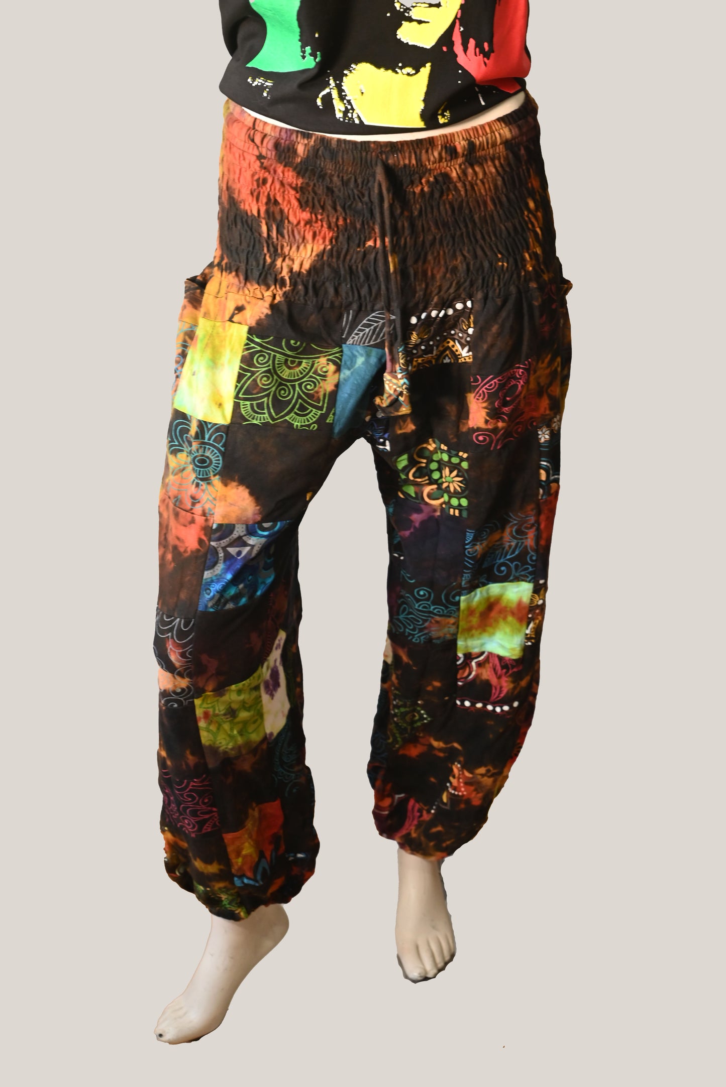 Patch work Tie dye pant