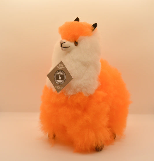Alpaca Stuffed Animal neon color Orange.