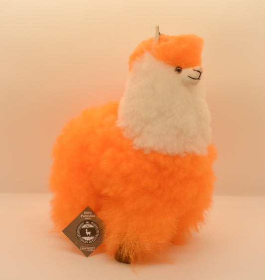 Alpaca Stuffed Animal neon color Orange.