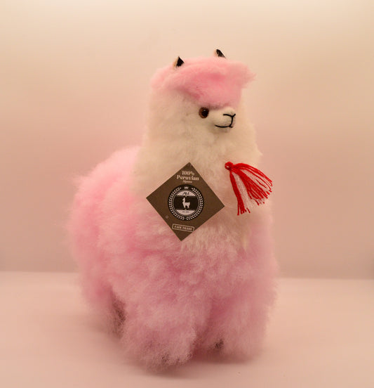 Alpaca Stuffed Animal neon Color Pink