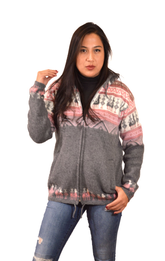 Alpachill jacket pink llama