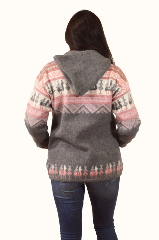 Alpachill jacket pink llama