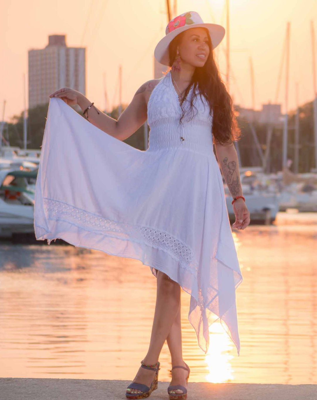 White Summer Pima Cotton Dress