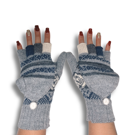 Alpaca fingerless gloves